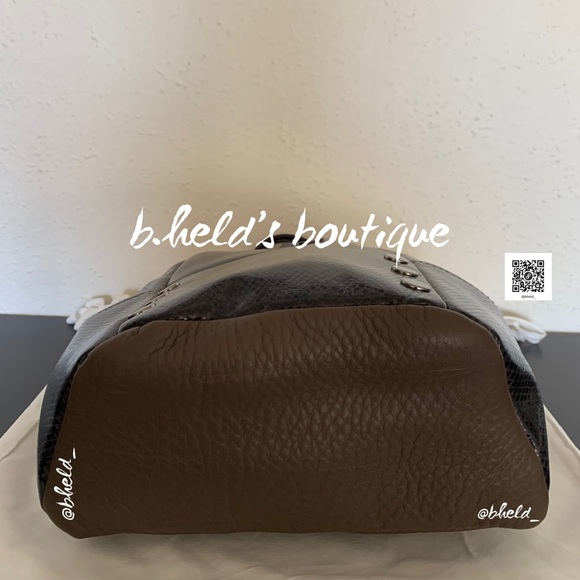 Hammitt Hunter Med Leather Backpack in Olivine Snake/Gunmetal New NWOT main image 12